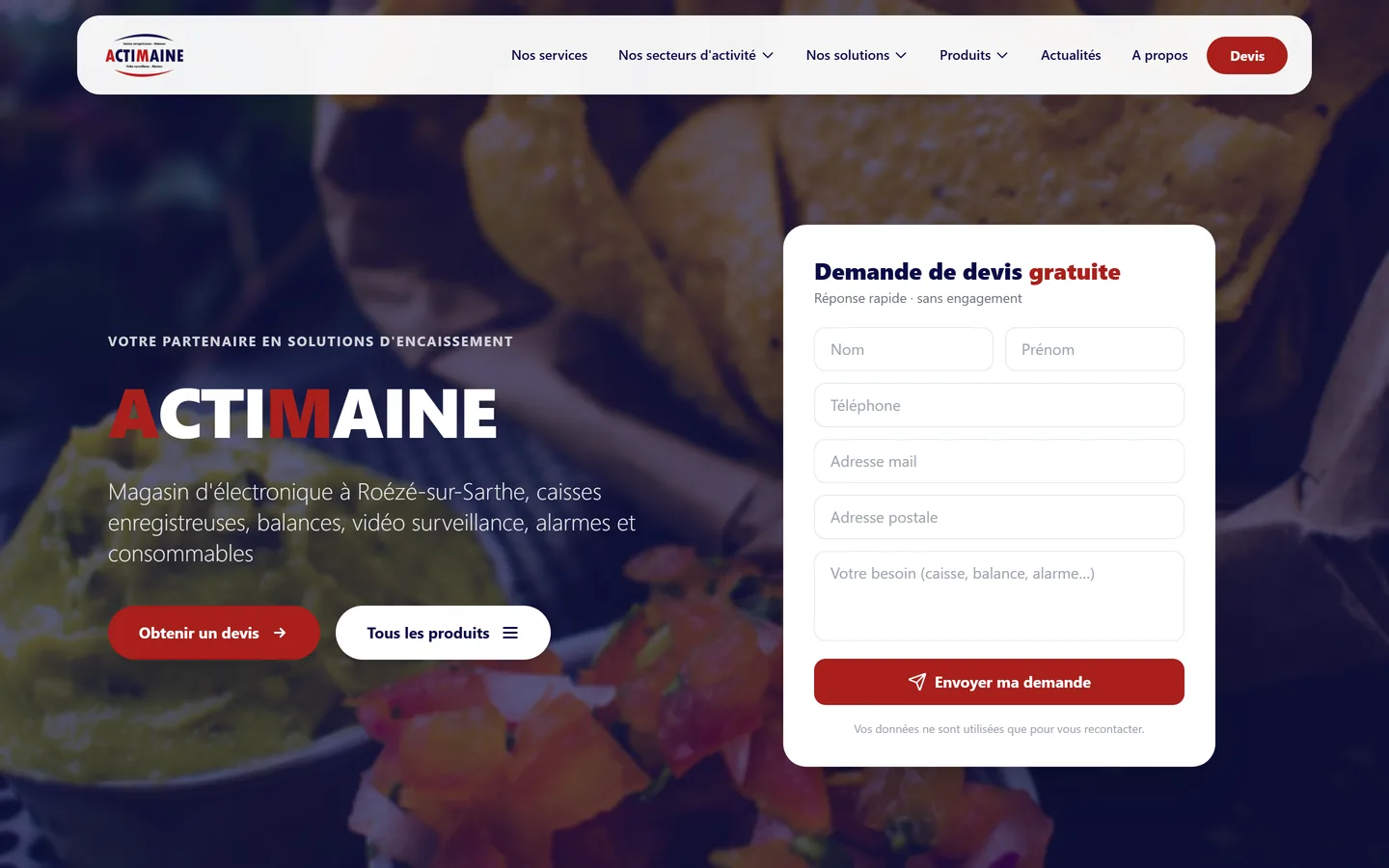 Site internet Actimaine créé par VBWEB à Rennes