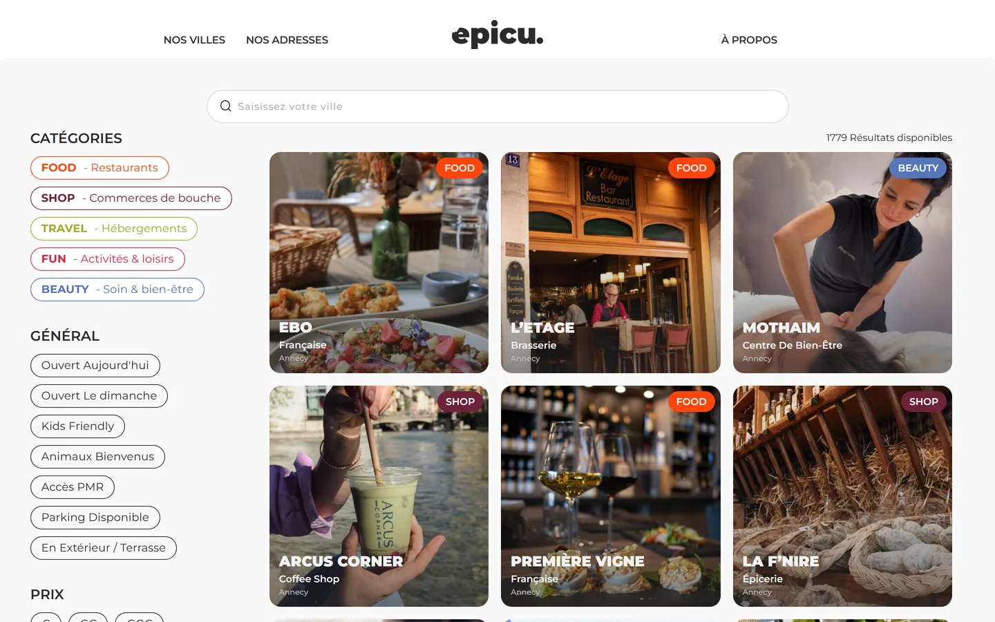 Site internet EPICU