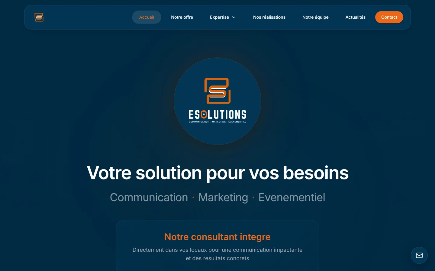 Site internet ES Solutions Communication créé par VBWEB à Rennes
