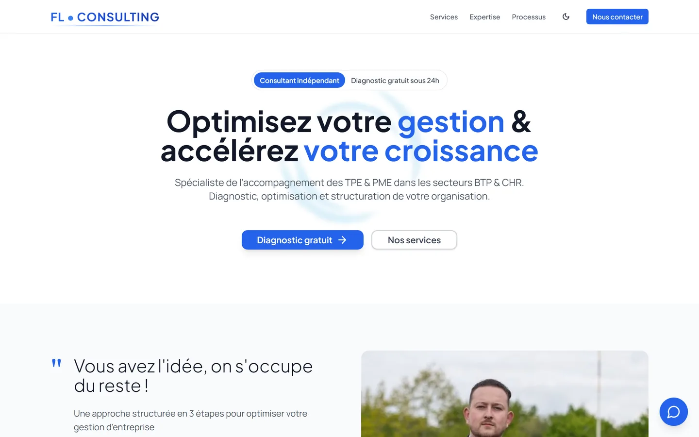 Site internet FL Consulting créé par VBWEB à Rennes