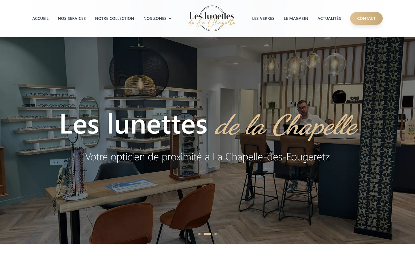Site internet Les Lunettes de la Chapelle créé par VBWEB à Rennes