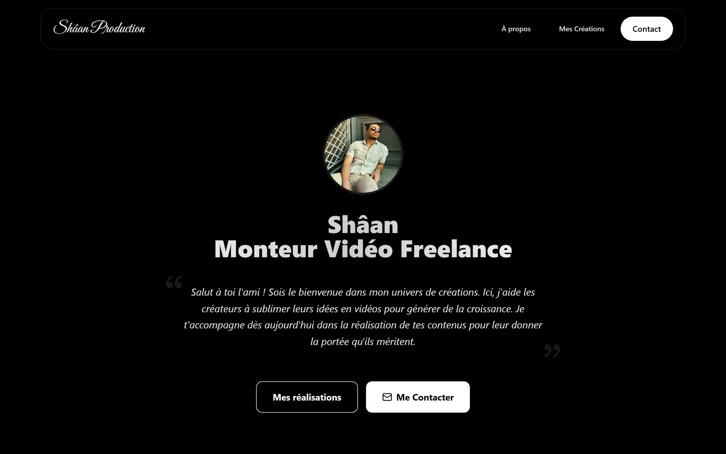 Site internet Shaan Production créé par VBWEB à Rennes