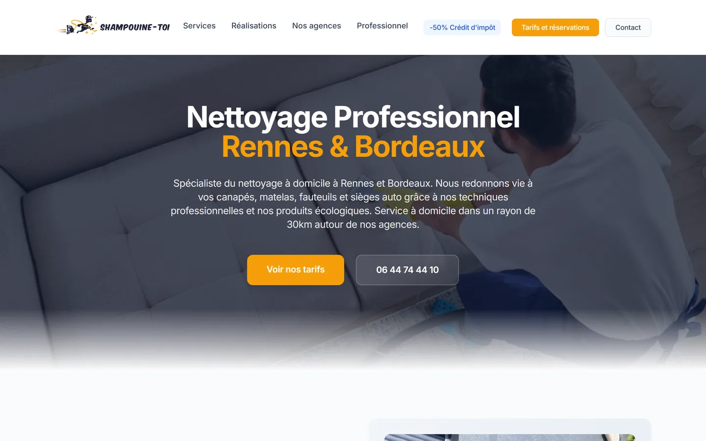 Site internet Shampouine Toi créé par VBWEB à Rennes