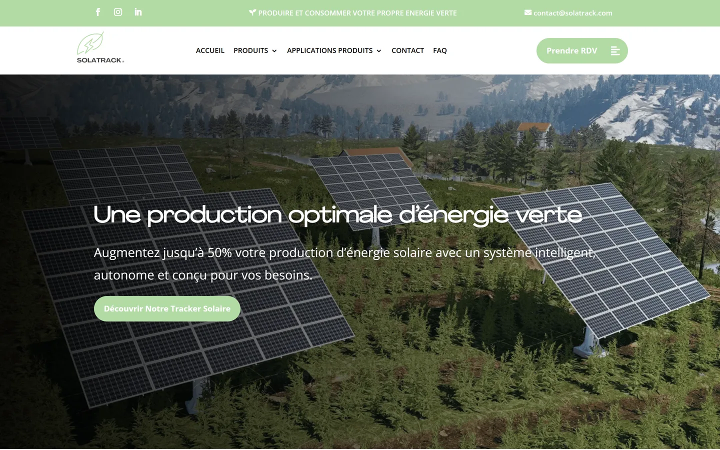 Site internet Solatrack créé par VBWEB à Rennes