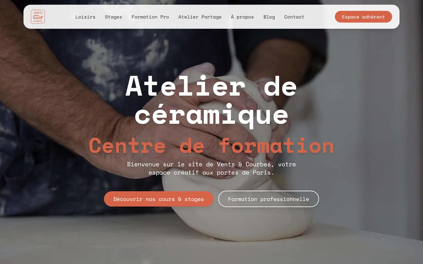 Site internet Vents et Courbes créé par VBWEB à Rennes